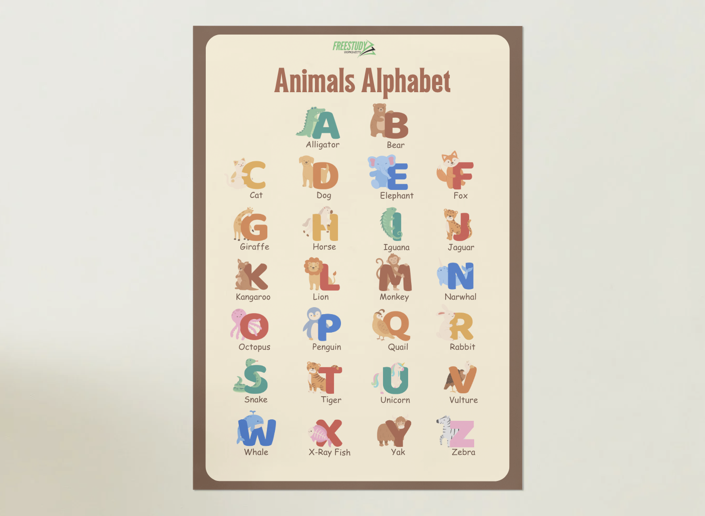 Animal Alphabet Posters