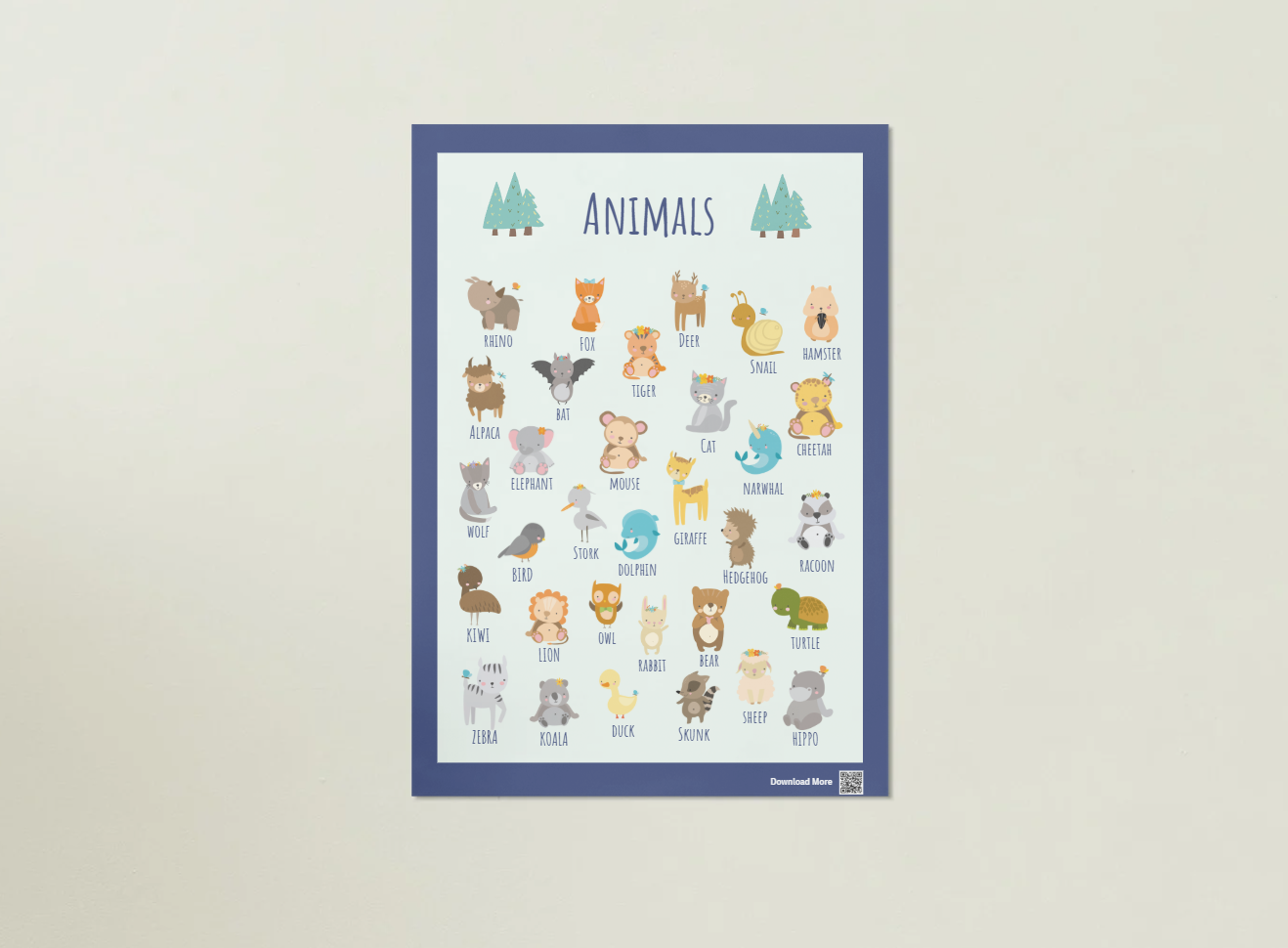Animals Poster for Kids