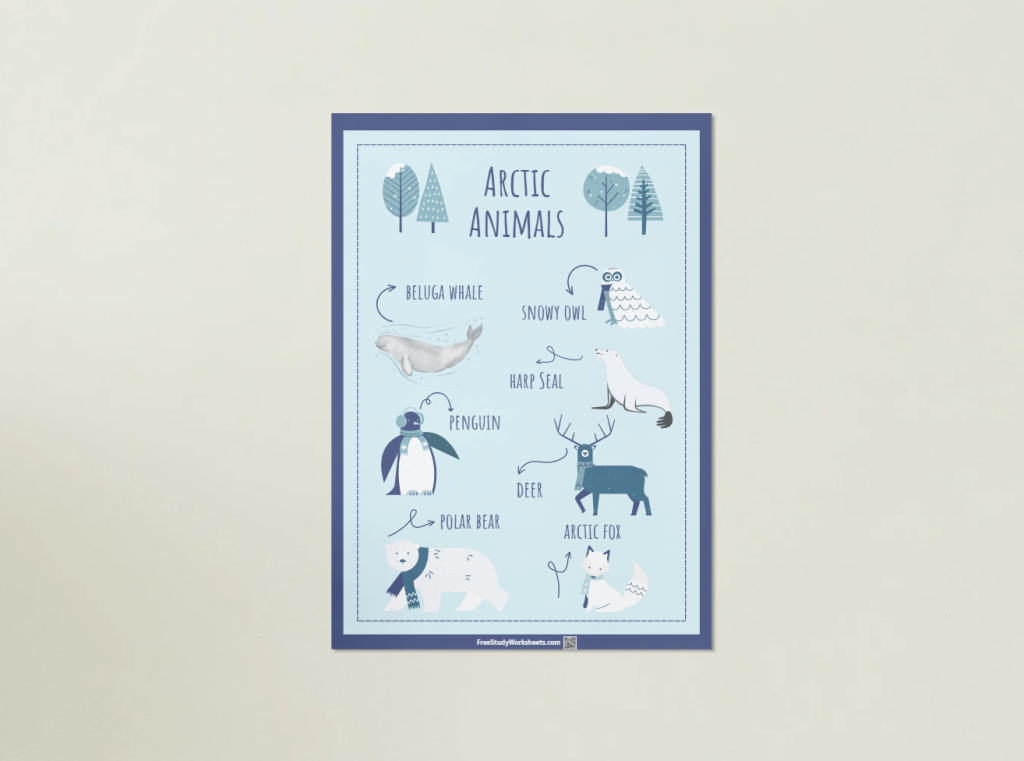 Arctic Animals posters for kids