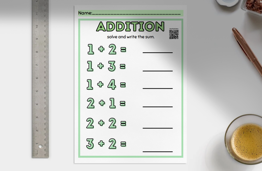 Number Additions for kids