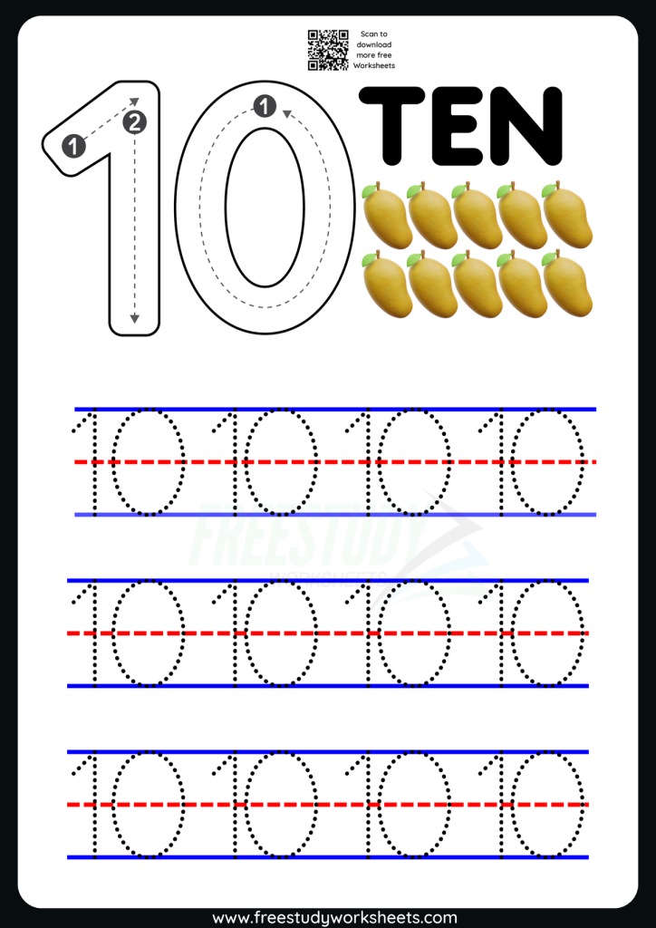 Number tracing 10