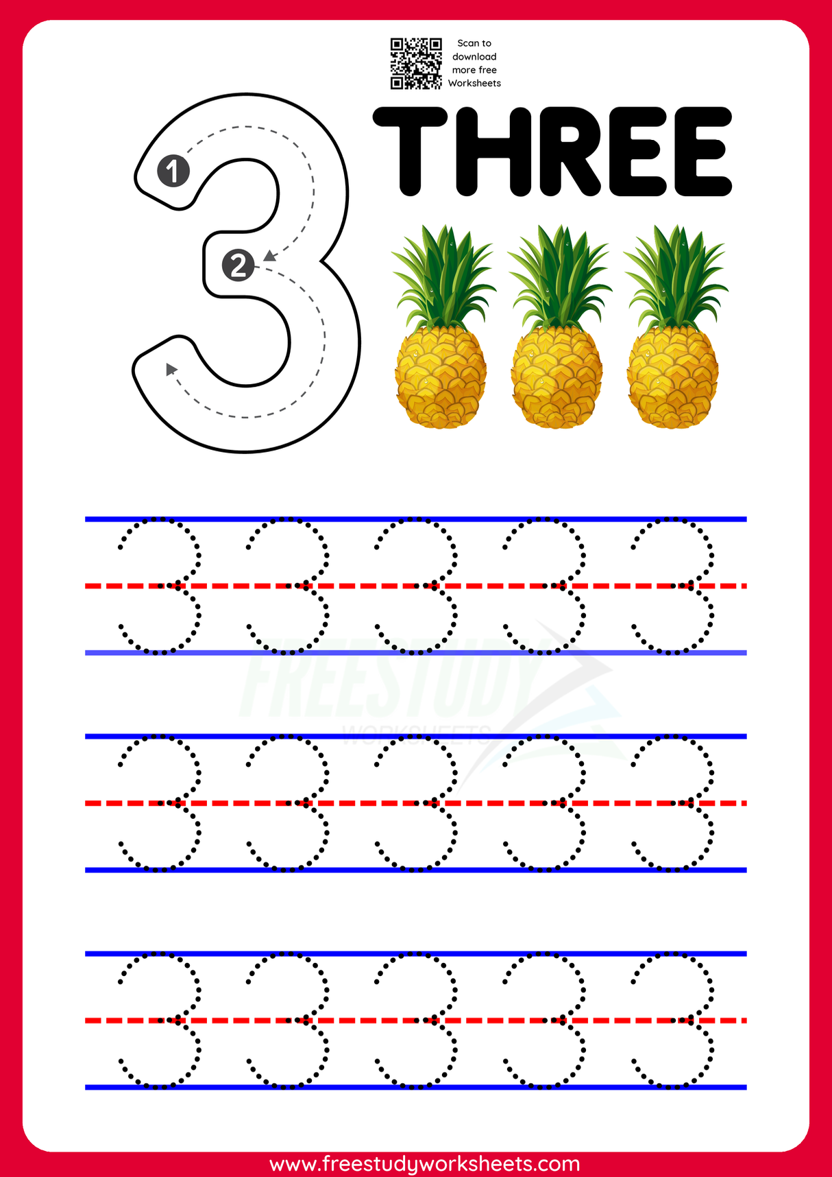 Number tracing 3