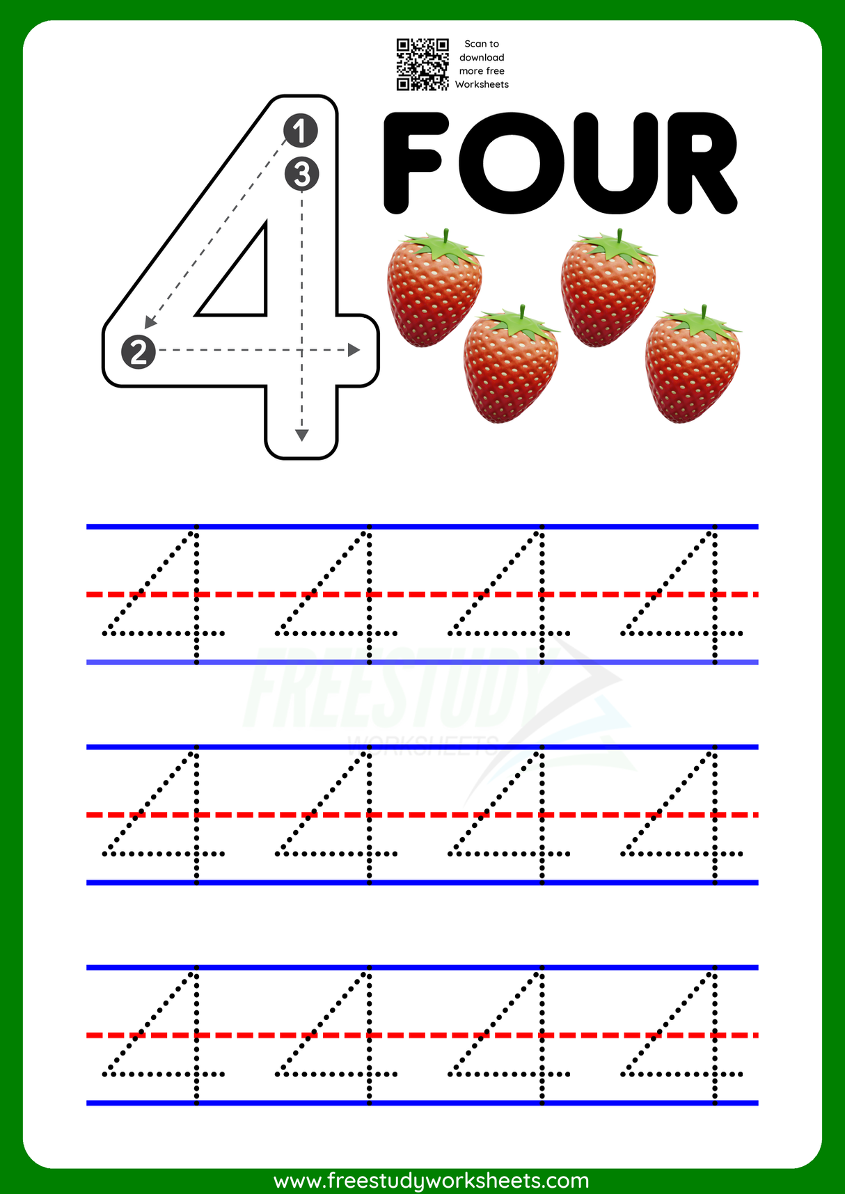 Number tracing 4