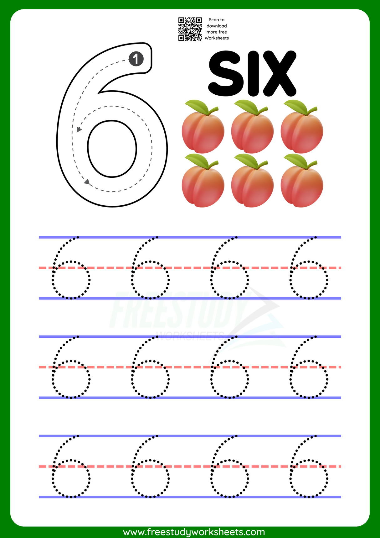 Number tracing 6