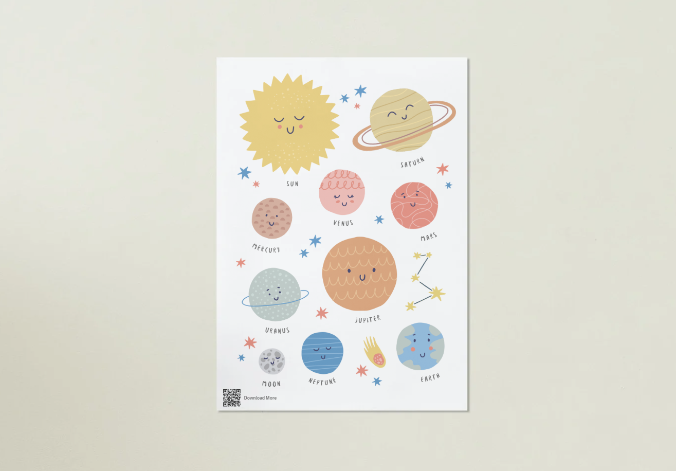 solar system Poster for kids