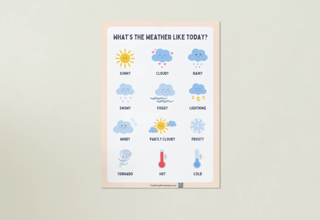 weather poster for kids